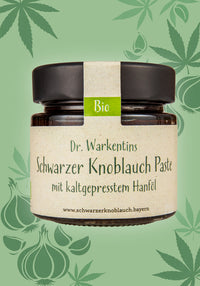 Bio Schwarzer Knoblauch Paste mit kaltgepresstem Hanföl